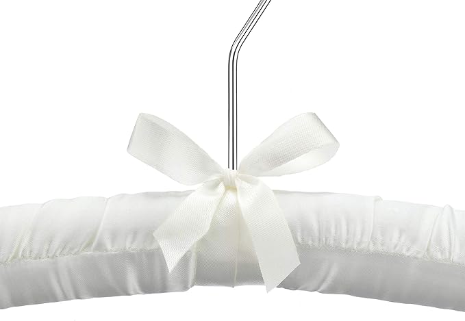 Whitmor 8PK Sat Blouse Hanger, 8 Count, Bone