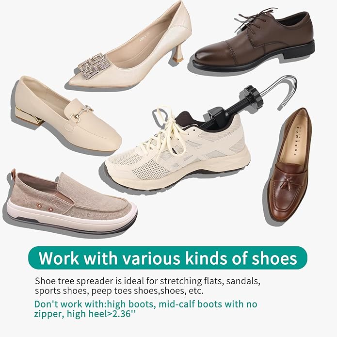Shoe Stretcher Shoe Trees,Adjustable Length & Width for Men and Women,4-Way Adjustable Shoe Expander Widener