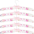 VILLCASE 5 Pcs Anti-Slip Padded Clothes Hangers with Soft Sponge Cover for Sweaters Dresses and Suits Traceless Design for Closet Organization