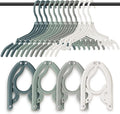 12 Pcs Travel Hangers Cruise Ship Essentials Foldable Portable Plastic Vacation Hangers Non Slip Clothes Drying Rack Travel Accessories for Dormitory School Hotel Laundry (Classic Color)