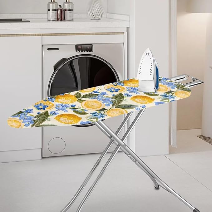 Ironing Board Cover,Ironing Mat,Lemon Ironing Board Cover,Table Top Ironing Board Cover,Iron Covers for Ironing,Chic Lemon Print Medium