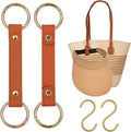 2 Pack Sun Hat and Baseball Cap Rack, Multifunctional Hat Rack, Vacation Traveling Essentials Accessor(B001-Brown)