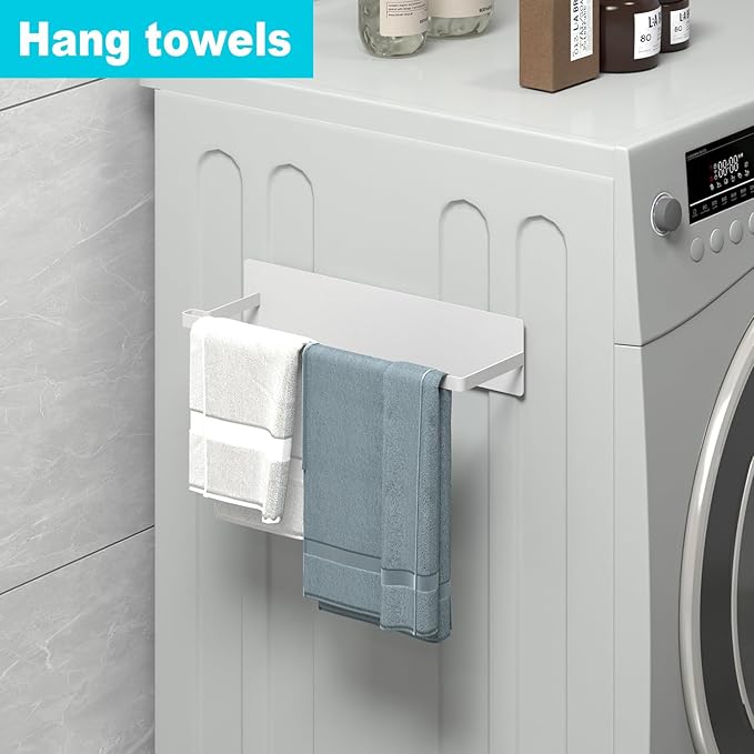 2 Pack Magnetic Hanger Organizer, Space-Saving Hanger Storage Rack for Washing Machine, and Laundry Room – Fits Adult and Child Clothes Hangers (2, White)