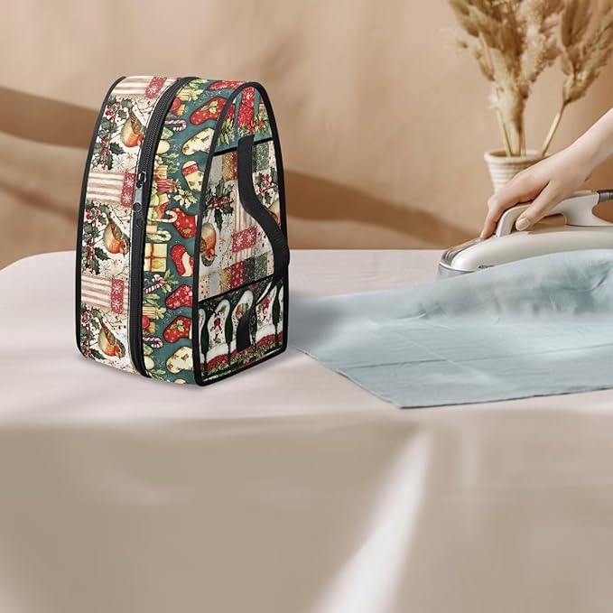 Christmas Iron Storage Bag Universal for Most Iron Lightweight Easy to Carry Steam Iron Storage Case for Travel or Storage, Gift Socks Bird
