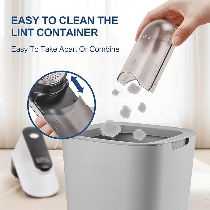 Fabric Shaver, Lint Shaver, Lint Remover Rechargeable Sweater Defuzzer Sweater Shavers to Remove Pilling for Clothes, Couch, Furniture, Fuzz Remover (6 Leaf Blade, 2 Extra Blades)