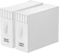 2 Pack Bed Sheet Closet Organizers and Storage,Sturdy Foldable Storage Containers with Window and Label,Storage and Organization for Bedding Sheets,Duvet Covers,Blankets (White)