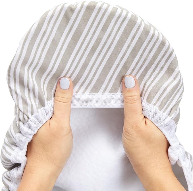 Juvale Ironing Board Cover & Pad - Secure Drawstring Fit for Iron Board Cover with Padding - Extra-Thick Foam for Pressing Pad - 15 x 54 in, Grey Stripe