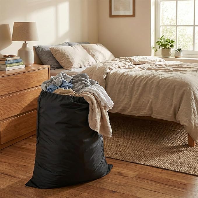 Multipurpose Extra Large Laundry Bag Storage Bag (43"x55", Black)