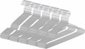 Ultra-Thin Metal Hangers, 50 Pack Non-Slip PVC Coated Space Saving Clothes Hangers for Closet, 16 inch Wide for Suits, Dresses, Jackets（Gray）