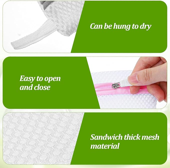 4pcs Small Mesh Laundry Bags, Anti-Sticking Laundry Pod Bags, Durable Polyester Storage Bags for Scented Beads, Travel Laundry Organizer, Protect Delicate Garments
