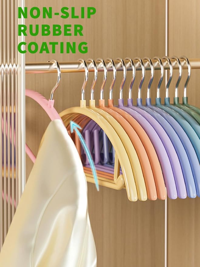 SLMT Sweater Hangers No Shoulder Bump Womens Coat Hanger Non Slip 28 Pack Heavy Duty Metal Clothes Hangers for Closet
