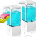 2 Pack Automatic Soap Dispenser Touchless, 16.5oz Rechargeable Liquid Hand Soap Dispenser for Kitchen Sink, Bathroom, Laundry Detergent Dispenser with 3 Adjustable Levels, Non-Slip Base
