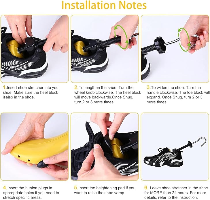 JJDPARTS Shoe Stretcher, Pair 4-Way Shoe Expander Widener Shoe Tree Extender for Women Men