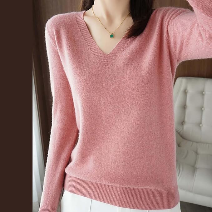 Merino Wool Cashmere Sweaters for Women 2025 Oversized Soft Sweater Long Sleeves Casual Loose Pullover Knitted Tops
