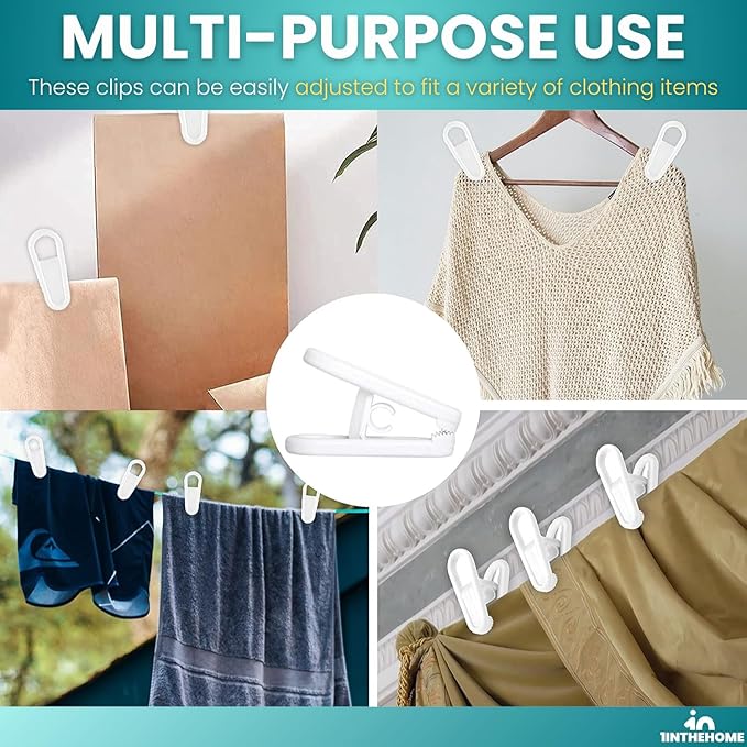 Multi-Purpose Hanger Clips (24 Count) White