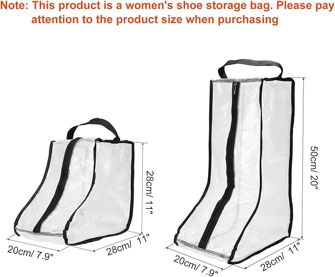 PATIKIL Boots Storage Bags, 4 Pack Waterproof Tall/Short Boot Carry Bag Boots Organizer Protector Bag for Travel Daily Use, Black