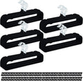 60sets/120pcs Velvet Pants Hangers Non Slip Black Felt Hangers with 60 Cascading Hooks, Space Saving 360 Degree Swivel Hook Closet Organizer for Jeans, Trousers, Leggings, Tank Top, Shorts and Skirts