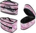 Pink Cherry Blossom Iron Portable Storage Bag for Travel Full Size Iron Tote Bag Compatible with Mini Project Steam Irons Portable Iron Protective Cover