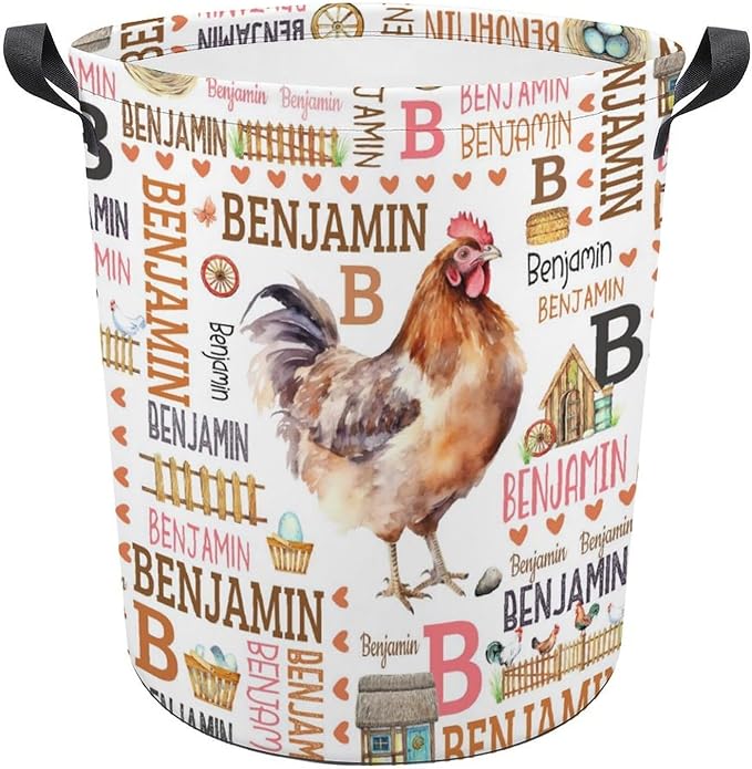 Dinosaur Laundry Basket,Custom Laundry Hamper with Name,Personalized Dinosaur Gifts for Boys Girls,Customize Collapsible Laundry Basket for Bedroom Bathroom,M-19.5"X 15.7"
