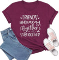 Best Friend Shirts for Women Bestie T-Shirt Friends Who Vacay Together Stay Together Tee Tops