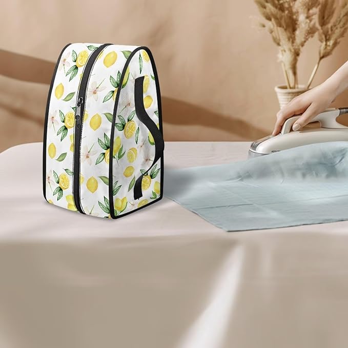 Lemon Print Iron Portable Storage Bag for Travel Full Size Iron Tote Bag Compatible with Mini Project Steam Iron Portable Iron Protective Cover