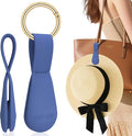 Magnetic Hat Clip for Travel - 1Pc Navy Silicone Magnetic Clips Hat Holder for Bags, Purses, Luggage & Beach Hats - Secure Hats Organizer Hook Clip for Totes, Vacation Essentials (1Pc Navy)