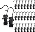 Hotop 36 Pieces Boot Hanger Clips for Closet, Laundry Hanging Hooks Heavy Duty Clips Boot Holder Portable Single Hooks Space Saving for Pants Jeans Clothes Hats Tall Towels (Black)
