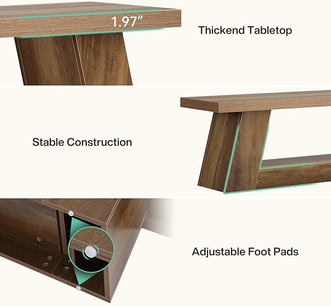 Tribesigns 63" Wooden Entryway Bench with Storage Shelf, Rustic Extra Long Bench, 2-Tier Narrow Hallway Seating Bench for Living Room, Bedroom, Kitchen(Brown)