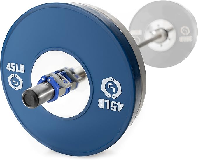 Lock-Jaw HEX 50mm / 2" Olympic Barbell Collar (Blue)