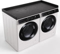 Washer Dryer Countertop, 27.5" x 54“ Wood Washer and Dryer Countertop with Edge Rails for Laundry Room Organization and Storage, Black