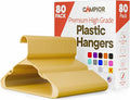 Plastic Clothes Hangers – Heavy Duty Hanger Set, for Organizing Clothes, Dresses, and Coat, Holds Up to 5 lbs, Space-Saving Hangers with Non-Slip Shoulder Grooves, Pack of 80, Yellow