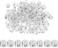 PATIKIL 300 Pcs Clothes Hanger Markers M Fit Rod Garment Size Tag Hanger Clips Round Color Coding Label for Clothing, Clear