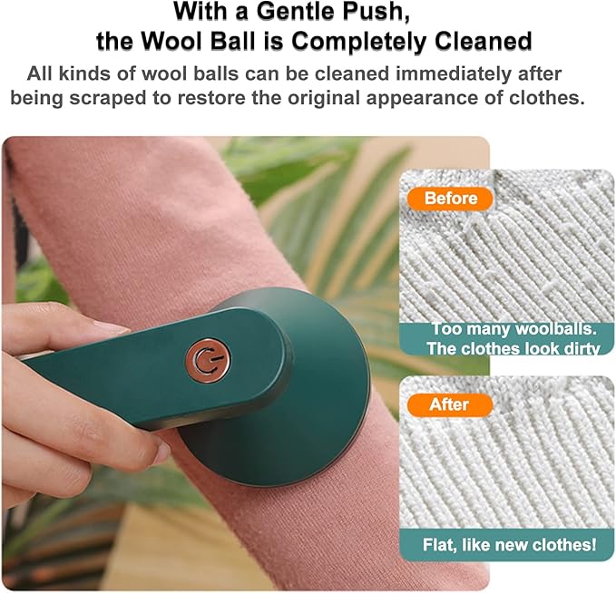 Rechargeable Electric Lint Remover for Clothes - 3 Blades, Quita Pelusas for Ropa