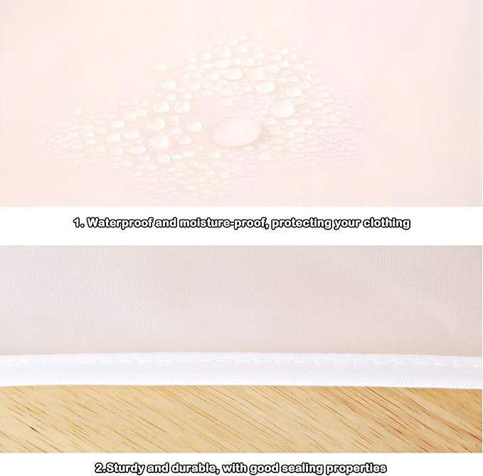 Clothes Rack Cover - Garment Rack Cover, Clothes Covers Protecting Dusts, Clear Garment Bags for Hanging Clothes, Closet Cover for Open Closet (Large - 43.3"W x 47.2"H)