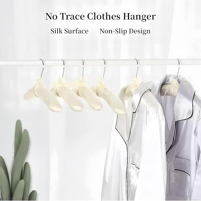 Padded Hangers for Women Clothing Satin Hangers Non Slip Padded Hanger for Sweaters Padded Clothes Hanger