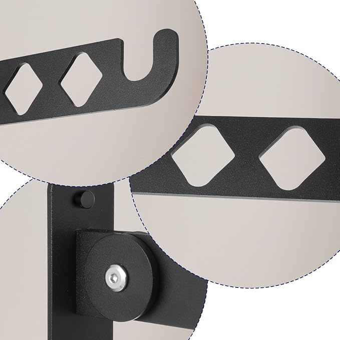 2Pcs Wall Mount Coat Hanger, Black Clothes Drying Organizer Rack, Retractable Folding Indoor Wall Mounted Holder, Closet Storage Organizer for Laundry Room Bedroom with 40cm Rod