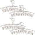 16 Pack 14 inch Stainless Steel Drying Rack with 10 Clips, Sock Drying Rack with Windproof Clips, Stainless Steel Clothes Hanger for Bras, Clothes, Sock & Underwear Towels