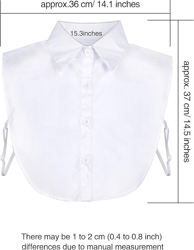 EBOOT Fake Collar Detachable Dickey Blouse Half Shirts for Girls and Women