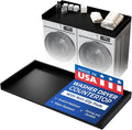 OfficeSimpli Washer Dryer Countertop, Made in USA, Non-Slip Pads, Laundry Room Wood Topper, Washer Dryer Cover for Top, Laundry Countertop, Laminate Finish (Black, Standard (27.5" x 54"))