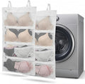 2PCS Bra Laundry Bags for Washing Machine, Delicates Bra Washing Bags for Laundry and Storage, Holds 8 A–D Cup Sizes, 4-in-1 Clean Dry Store Dust-Proof Design, Cleans Better Than Single Bag