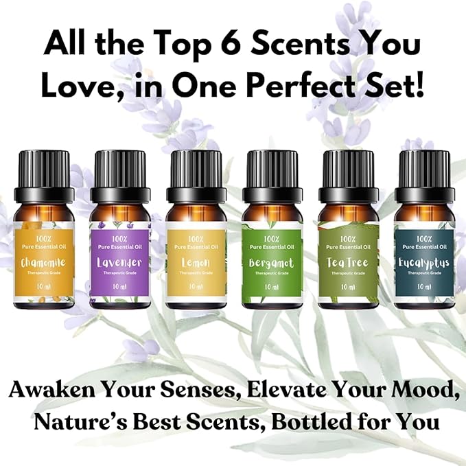 Essential Oils and Wool Ball Set (6 Cat Dryer Balls & Essential Oil Set Bundle)