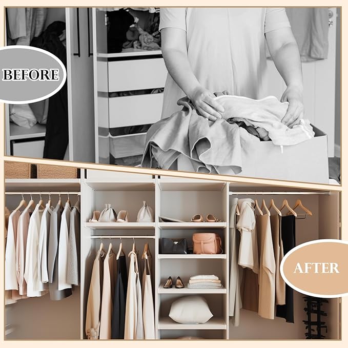Kathfly 6 Pcs Wooden Suit Hangers with Locking Bar Retro Finish Wood Suit Coat Hangers for Closet Jacket Dress Heavy Clothes, 360° Swivel Hook, Holds up to 20lbs