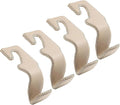 Car Purse Hook, Back Seat Headrest Genuine Leather Hangers Durable Vehicle Organizer Accessory for Hanging Grocery Bags, 4 Pack, Beige