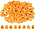 PATIKIL 100 Pcs Clothes Hanger Markers, m Size Tags Fit 3mm Rod Garment Size Hanger Clips Color Coding Label for Clothing Hangers, Orange