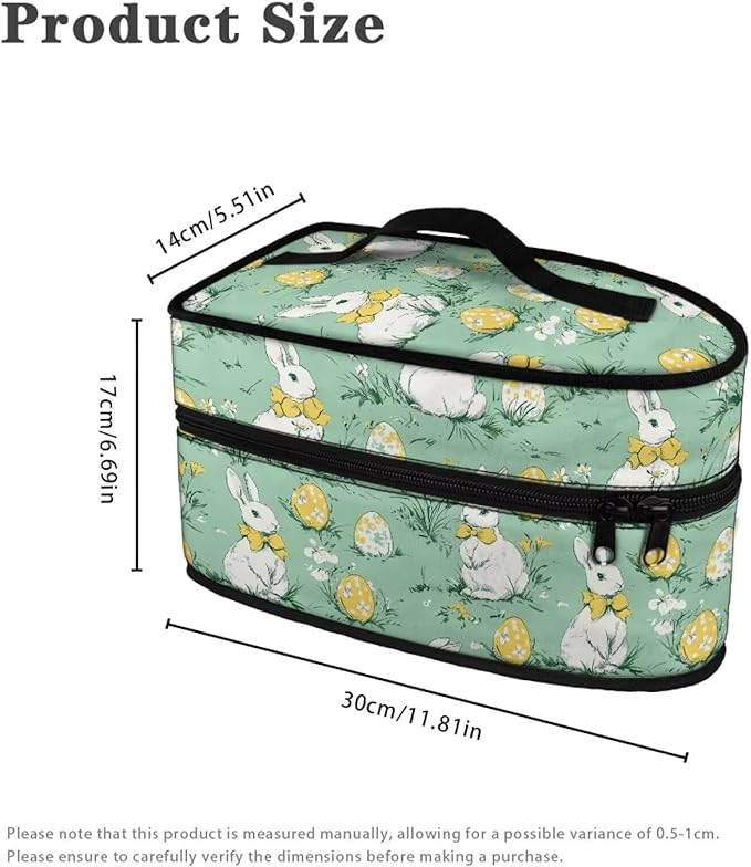 Easter Bunny Eggs Iron Portable Storage Bag for Travel Full Size Irons Tote Bags Compatible with Mini Project Steam Irons Portable Iron Protective Cover