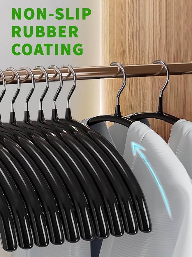 SLMT Sweater Hangers No Shoulder Bump Metal Coat Hangers Non Slip Clothes Hangers for Closet (20 Pack)