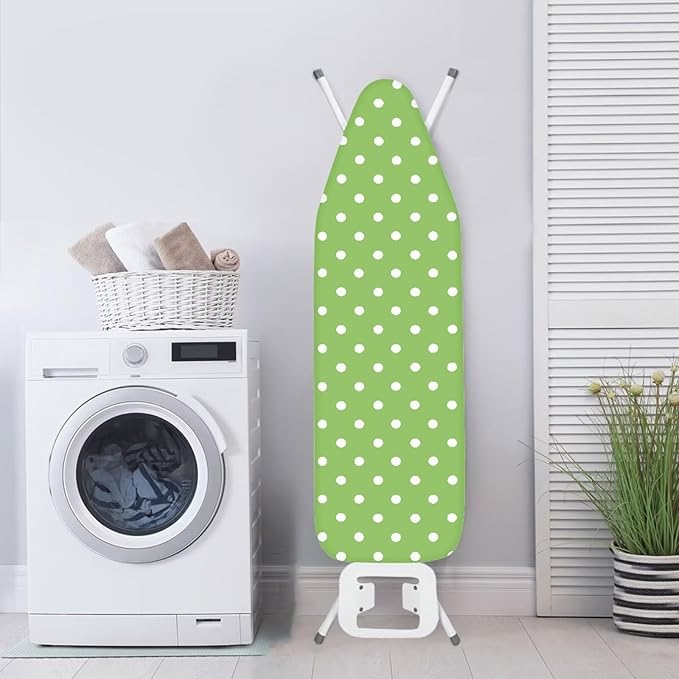 Ironing Board Cover Ironing Accessories with Elastic Edge Thick Iron Cover for Ironing Ventilate Table Top Ironing Board Cover-Green Spot