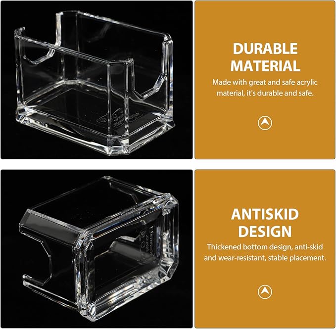 Dryer Sheet Holder Coffee Station Organizer Clear Tea Bag Box Coffee Bar Case Acrylic Sugar Holder Sugar Bag for Home Restaurant Hotel Cosmetics Organizer