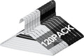 120 Pcs Wire Hangers Bulk 17.7" Dry Cleaner Hangers, Suit Holders for Home Caped Clothing (Black and White)
