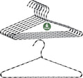 6 Pcs Fabric Wrapped Metal Hangers Covered Wire Hanger Metal Coat Hangers Non Slip for Clothes Closet Clothing Suit Shirt Pant (Gray)